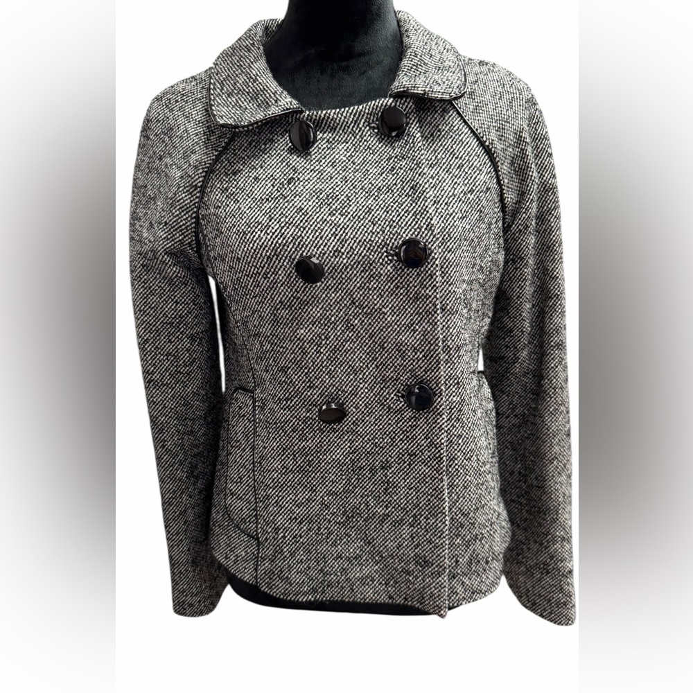 Banana Republic Women's Gray Double-Breasted Jacket Size 6​